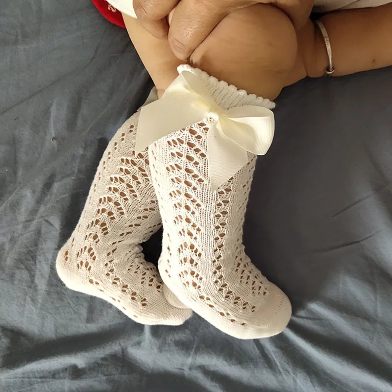 Baby Toddler Bowknot In Tube Socks