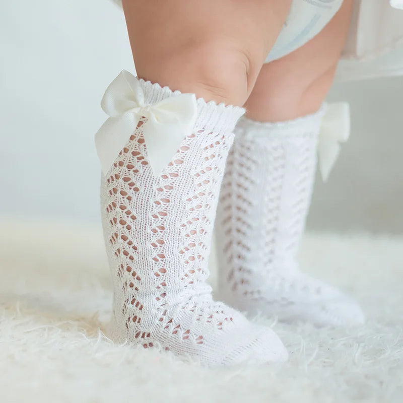 Baby Toddler Bowknot In Tube Socks