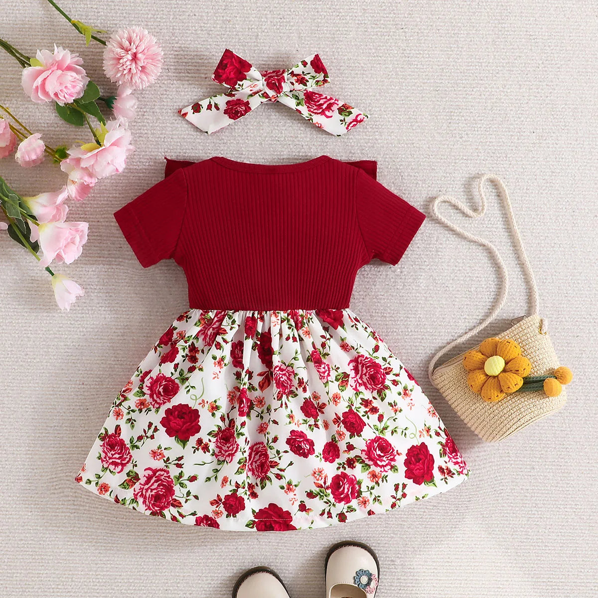 Cute Floral Kids Princess Dress