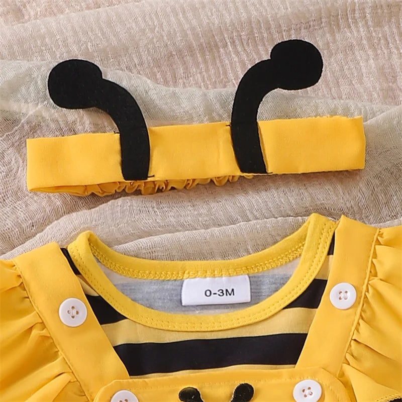 Baby Girl Halloween Outfit Long Flying Sleeve Romper