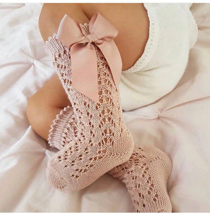 Baby Toddler Bowknot In Tube Socks