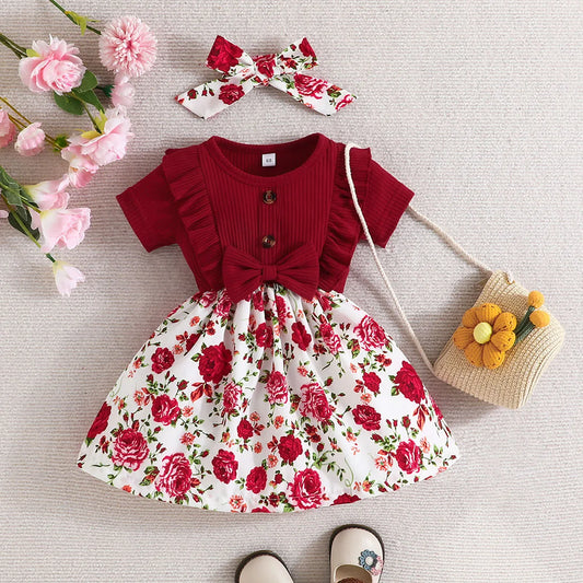 Cute Floral Kids Princess Dress