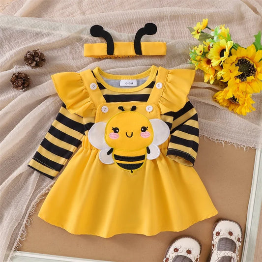 Baby Girl Halloween Outfit Long Flying Sleeve Romper